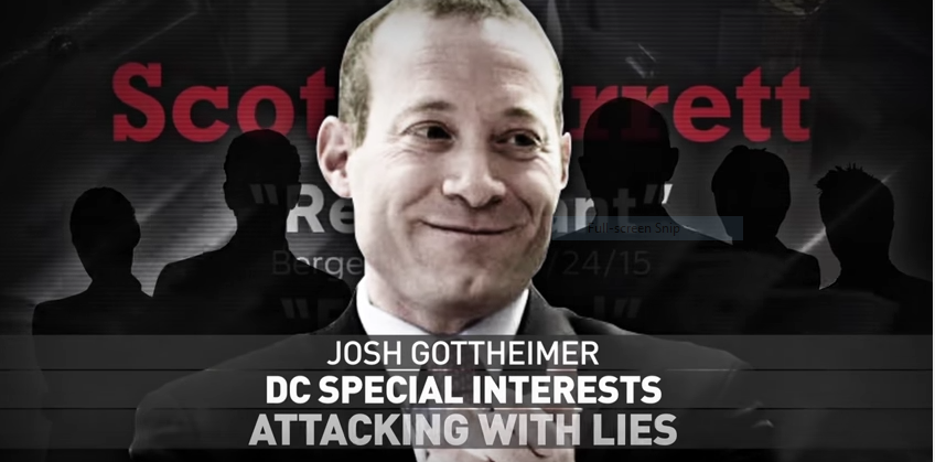 Garrett goes up on TV with an ad targeting challenger Gottheimer.
