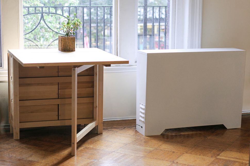 A radiator enclosed with the Cozy, from Radiator Labs.