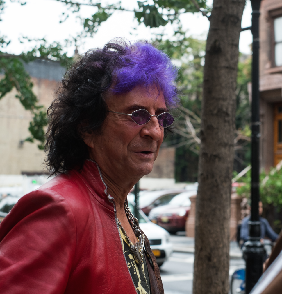 Master songwriter Jim Peterik displays the eye of the tiger on 46th St.