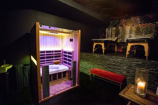 The infared sauna at HigherDose
