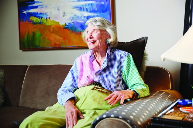 Gossip columnist Liz Smith, 93, in a friend's brownstone on the Upper East Side.