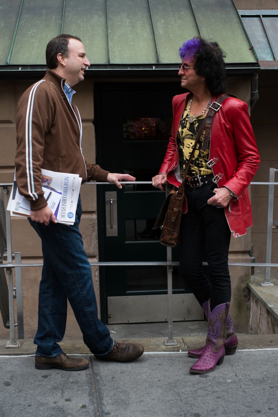 The author and songwriter Jim Peterik outside Orso in Times Square.