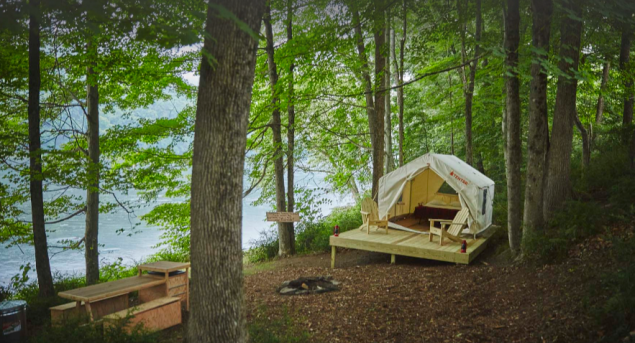 This site in Lumberland, NY is just steps away form the Delaware River.