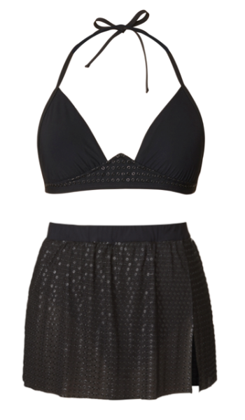 Phylyda Jo Top, $170; Chloé Sheer Swim Skirt Bottom, $358. Phylyda.com
