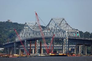 Construction on the new Tappan Zee Bridge has reached the halfway point.
