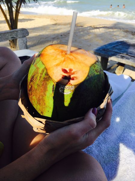 One of the many coconuts that Lalji enjoyed
