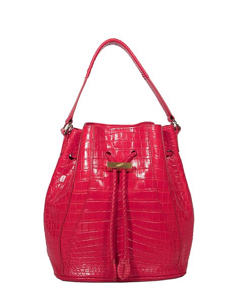 The Red Edem Mini Crocodil Bucket Bag, $2,995, Khirmaeliazov.com