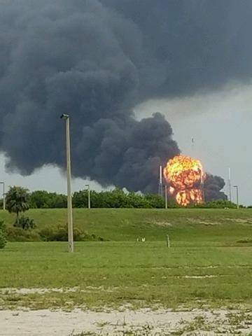 The explosion at Launch Complex 40