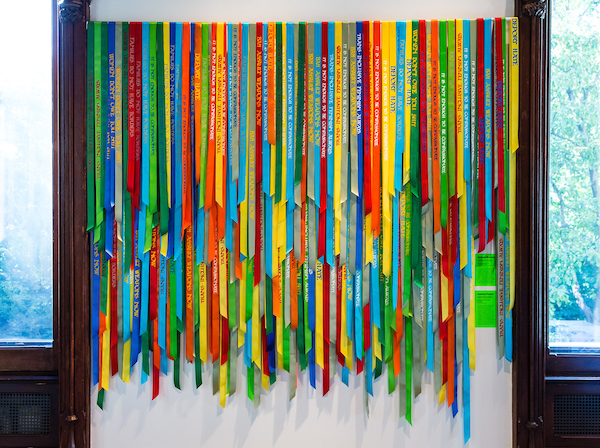 Andrea Bowers, Political Ribbons, 2016.