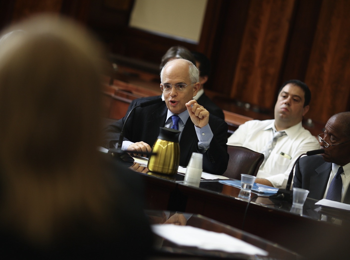 Anthony Shorris testifying at today's hearing.
