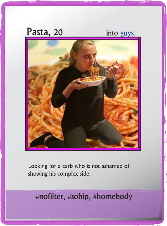 Who wouldn't want to match with carbs?
