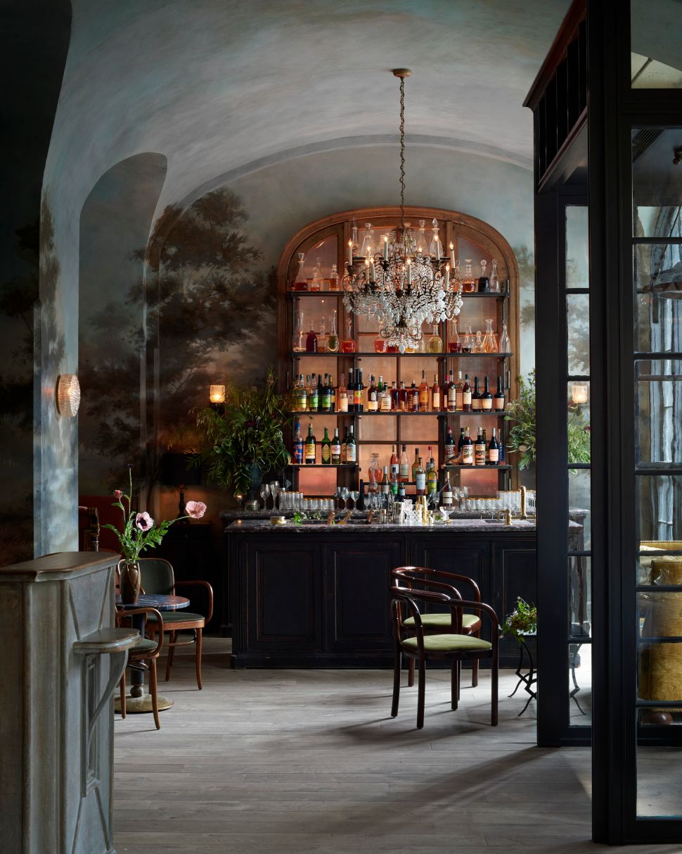 The bar at Le Coucou by Chef Daniel Rose