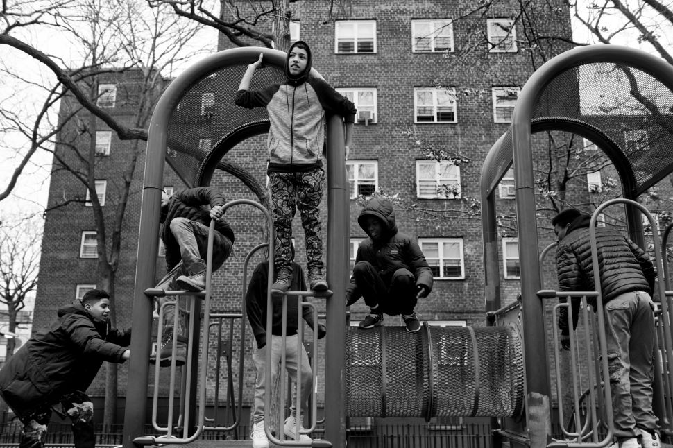 Chavier and friends take an afternoon break and head outside to play around the playground.
