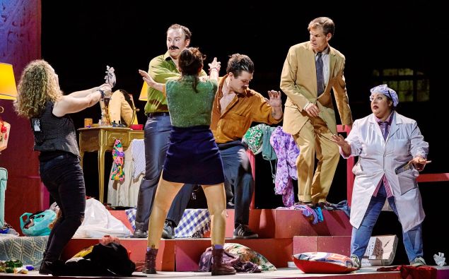 Comedy ensues: the cast of LoftOpera's 'Cosi fan tutte'.