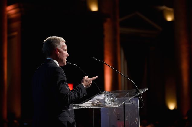 Jimmy Van Bramer speaks onstage at the Performance Space 122 2015 Spring Gala Honoring Claire Danes at Capitale on April 20, 2015 in New York City.