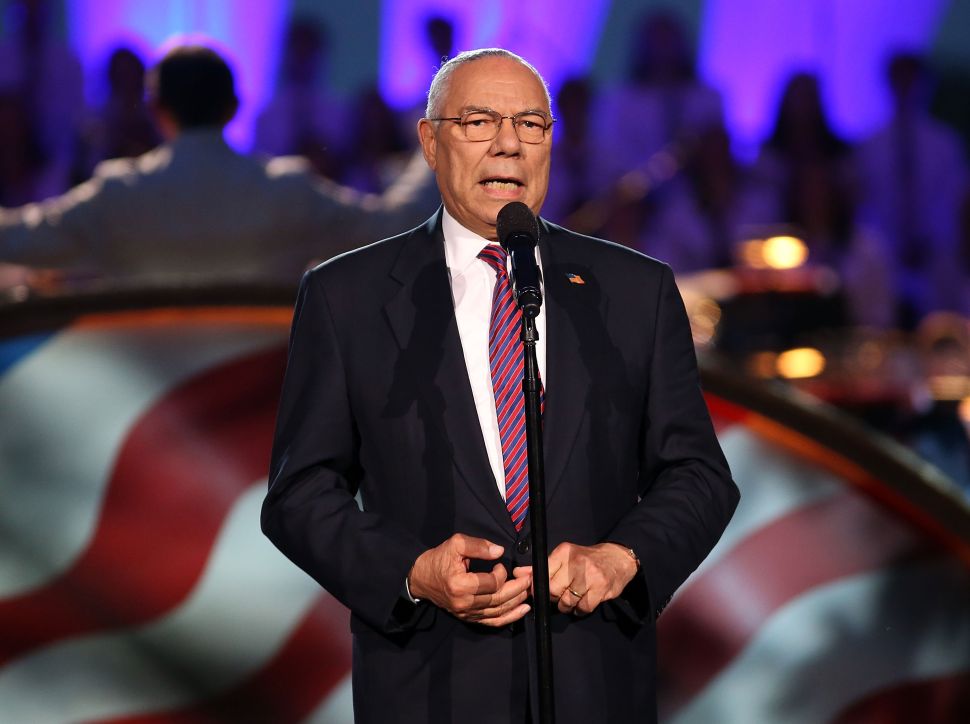 Former Gen. Colin Powell (Ret.) onstage at A Capitol Fourth concert at the U.S. Capitol, West Lawn, on July 4, 2016 in Washington, DC.