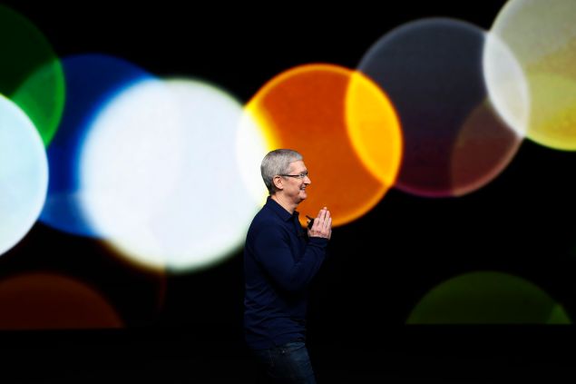 Apple CEO Tim Cook on September 7, 2016 in San Francisco, California.