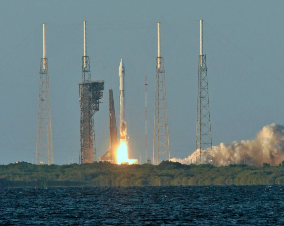 The United Launch Alliance Atlas V rocket carrying NASA's Origins, Spectral Interpretation, Resource Identification, Security-Regolith Explorer (OSIRIS-REx) spacecraft lifts off on from Space Launch Complex 41 on September 8, 2016 at Cape Canaveral Air Force Station 