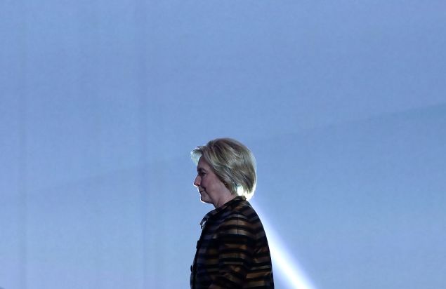 Democratic presidential nominee Hillary Clinton walks on stage prior to her speech during the 39th annual awards gala of the Congressional Hispanic Caucus Institute (CHCI) September 15, 2016 in Washington, DC. The gala is one of the nationÕs premier events commemorating Hispanic Heritage Month.