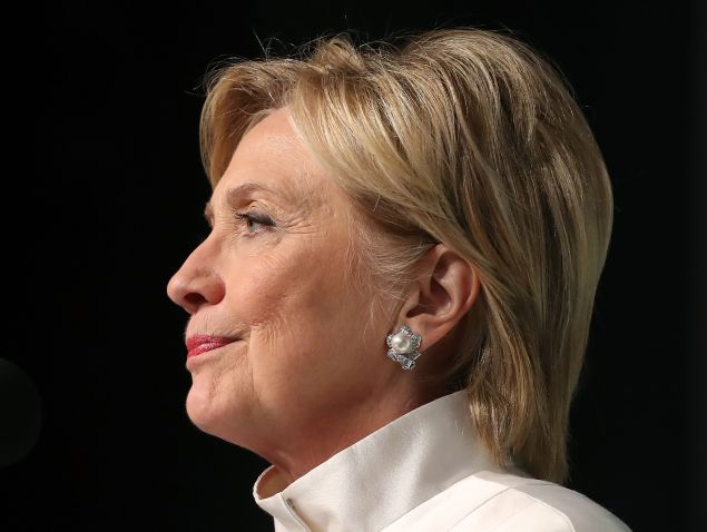 US Presidential nominee Hillary Clinton speaks at the Congressional Black Caucus Annual Phoenix Awards Dinner, at the Washington Convention Center, Spetember 17, 2016 in Washington, DC.