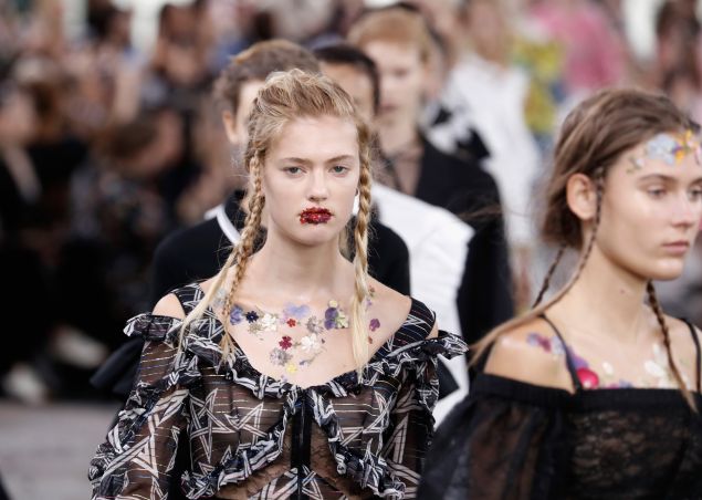 Floral faces spotted at Preen