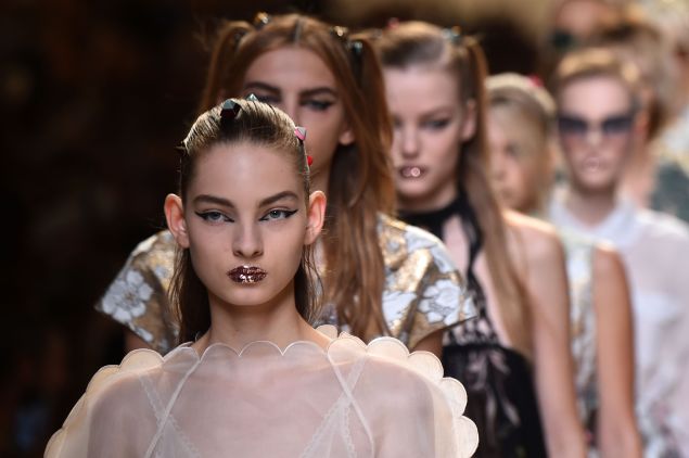 Redefining baby face at Fendi.