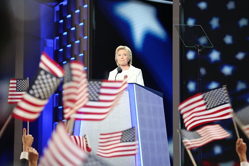 Hillary Clinton at the 2016 Democratic Convention.