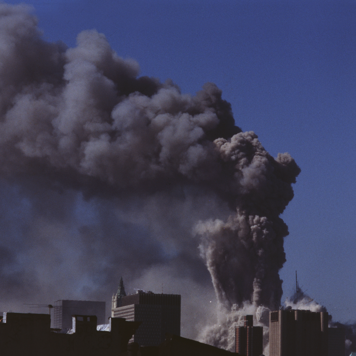 The progressive collapse of the North Tower.