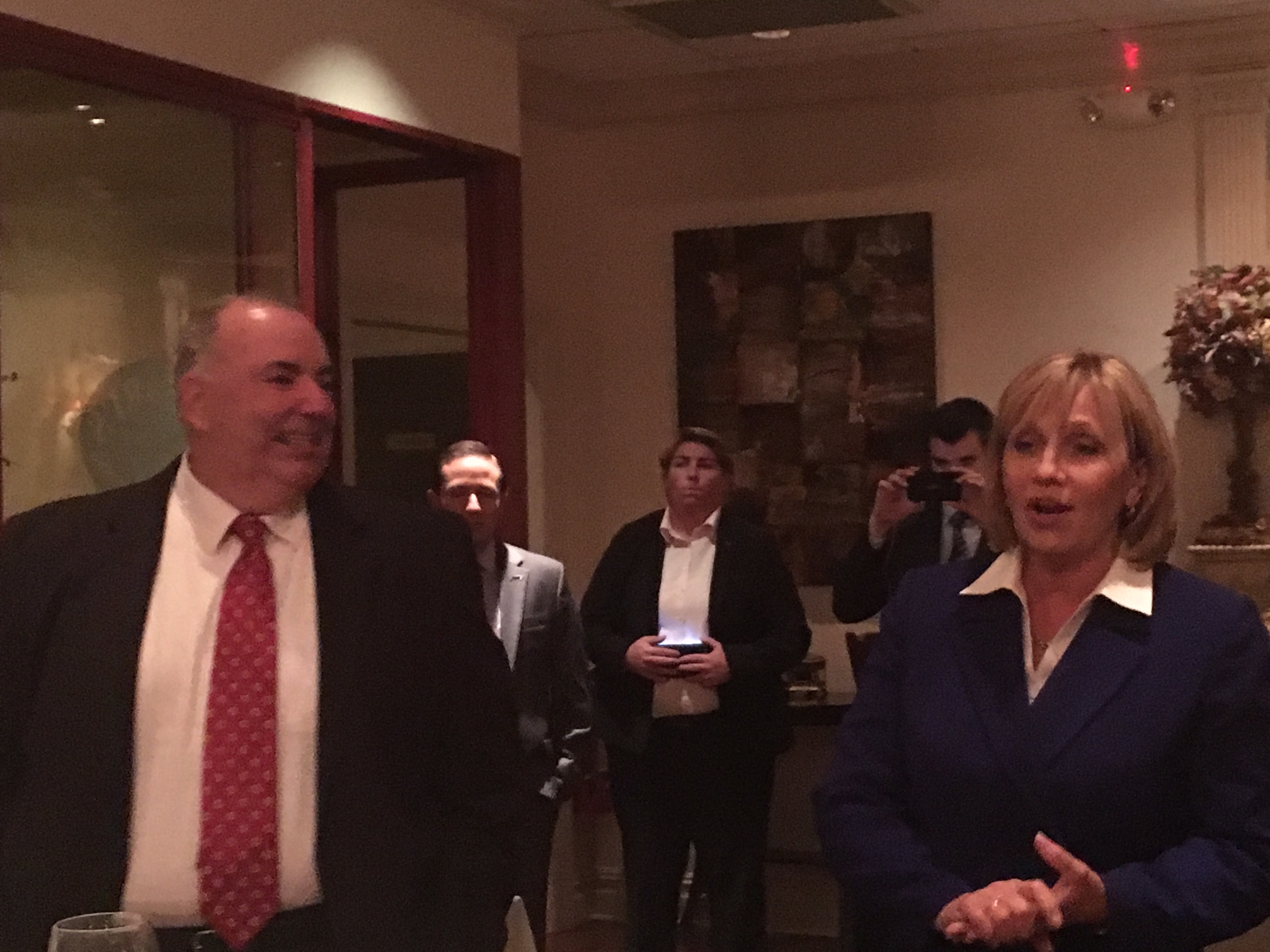 Guadagno with LD38 Republican Chairman Jim Arakelian.