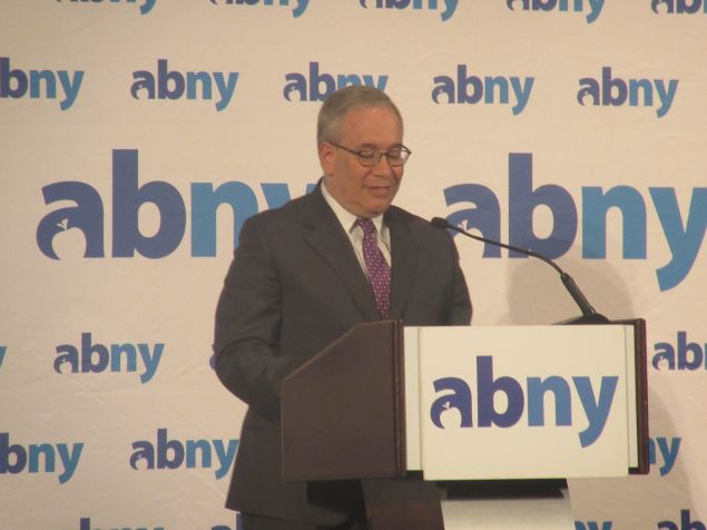 Comptroller Scott Stringer speaks at the Association for a Better New York breakfast in Midtown.
