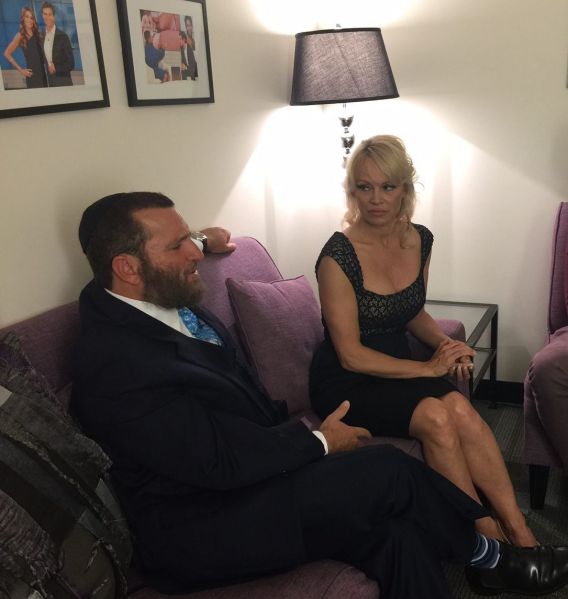 Rabbi Shmuley and Pamela Anderson