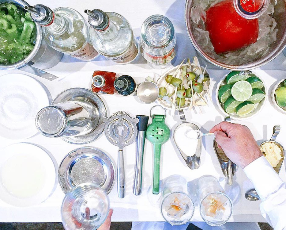 Bloody Mary service was on point for The Palazzo's Crime on Canvas brunch at Morels.