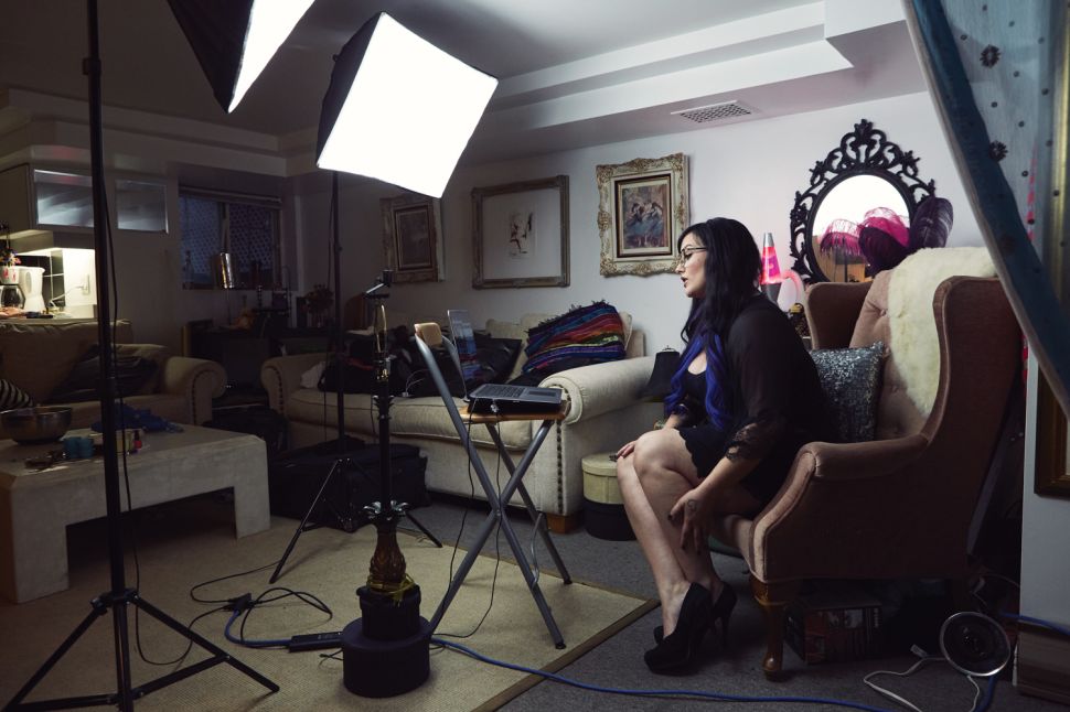 Nikki Night on set.