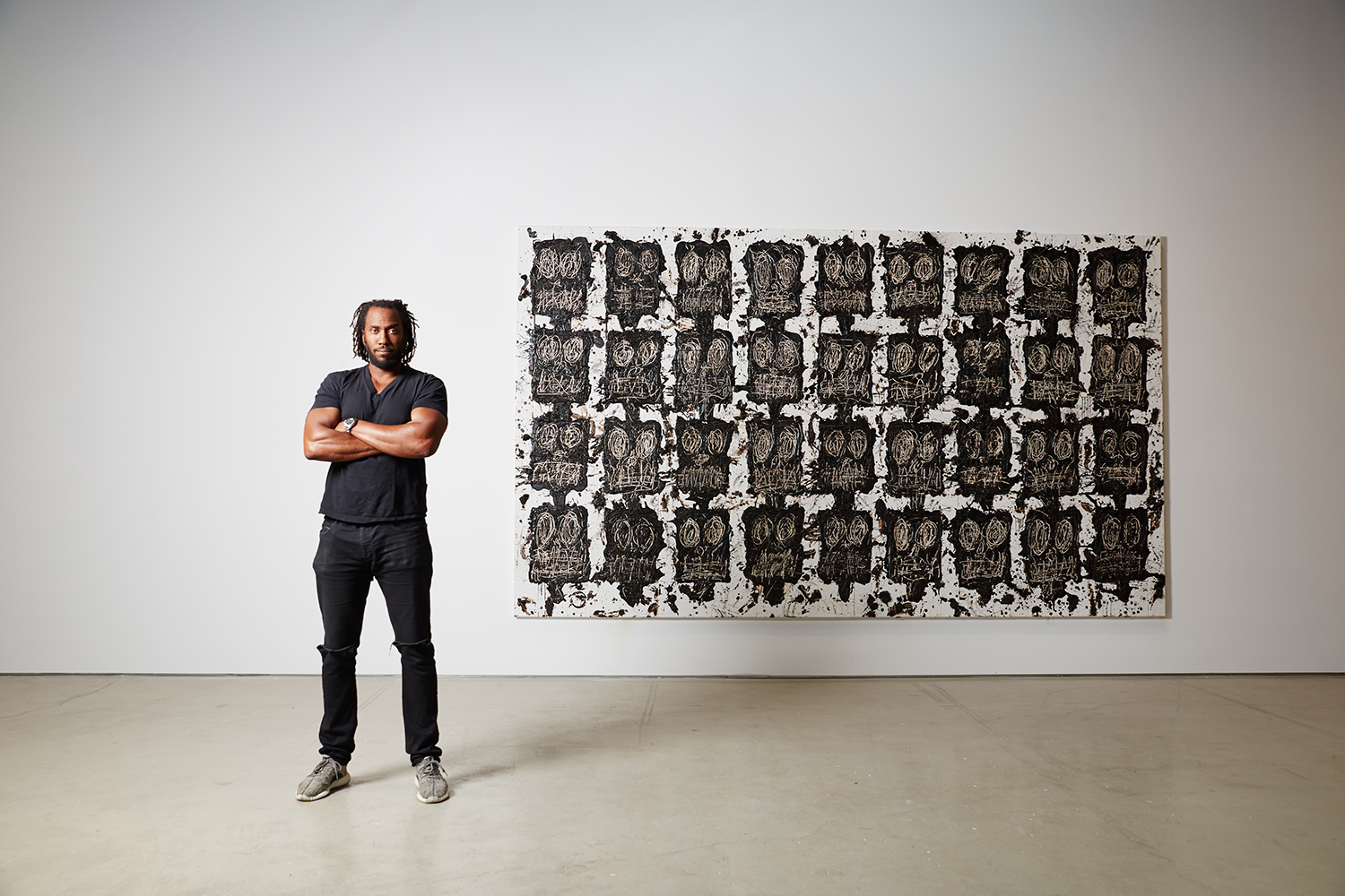 Rashid Johnson photographed at Hauser & Wirth Gallery, 511 West 18th St., New York, New York, August 25th, 2016. 