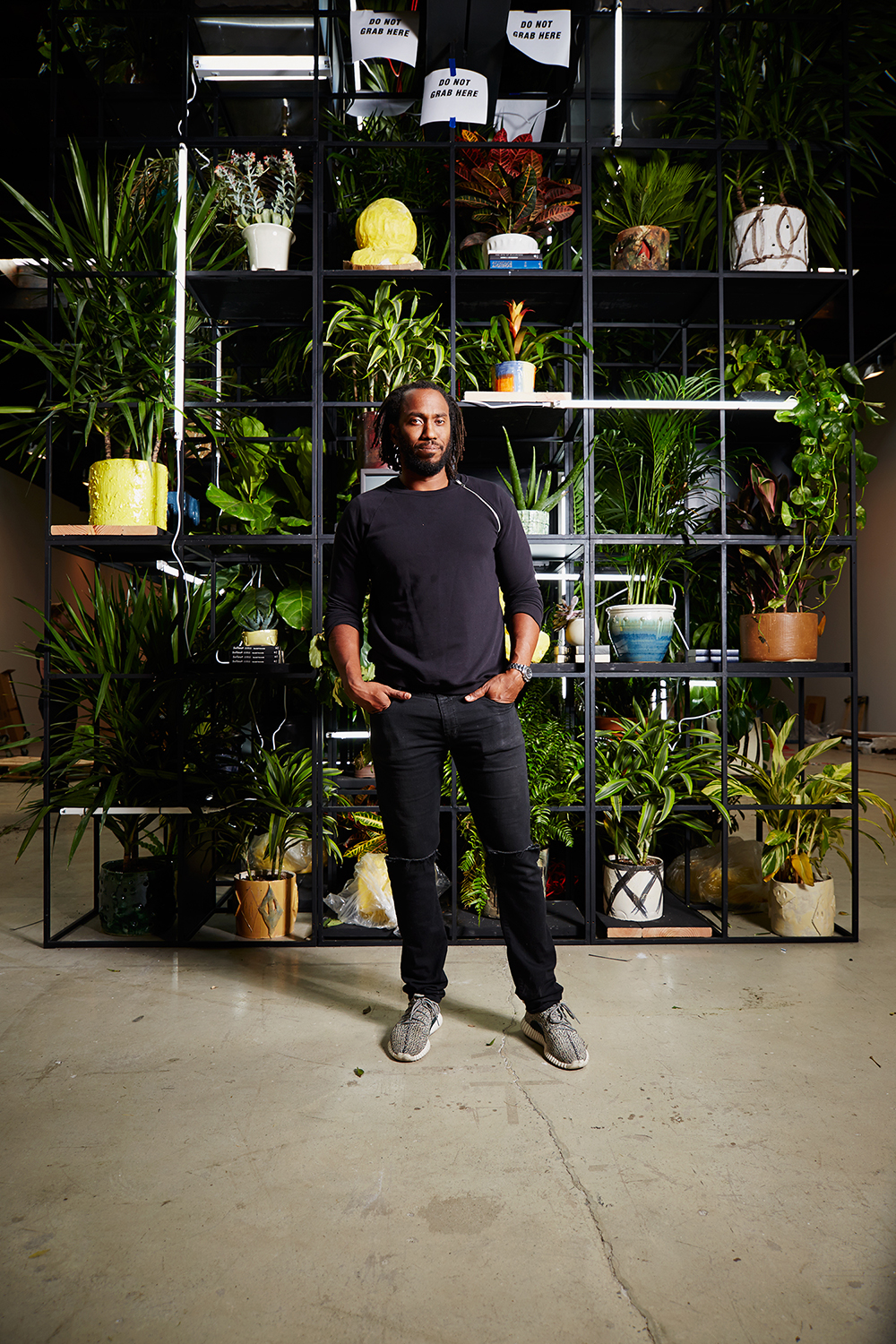 Rashid Johnson photographed at Hauser & Wirth Gallery, 511 West 18th St., New York, New York, August 25th, 2016.