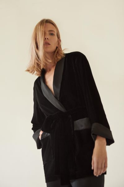 Sleeper Siberia Black Velvet Robe, $420, The-sleeper.com.
