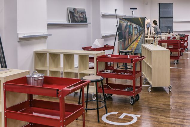 The interior of SmART Space Studios.