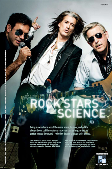 GQ's Rockstars of Science spread where Tanzi was introduced to Joe Perry