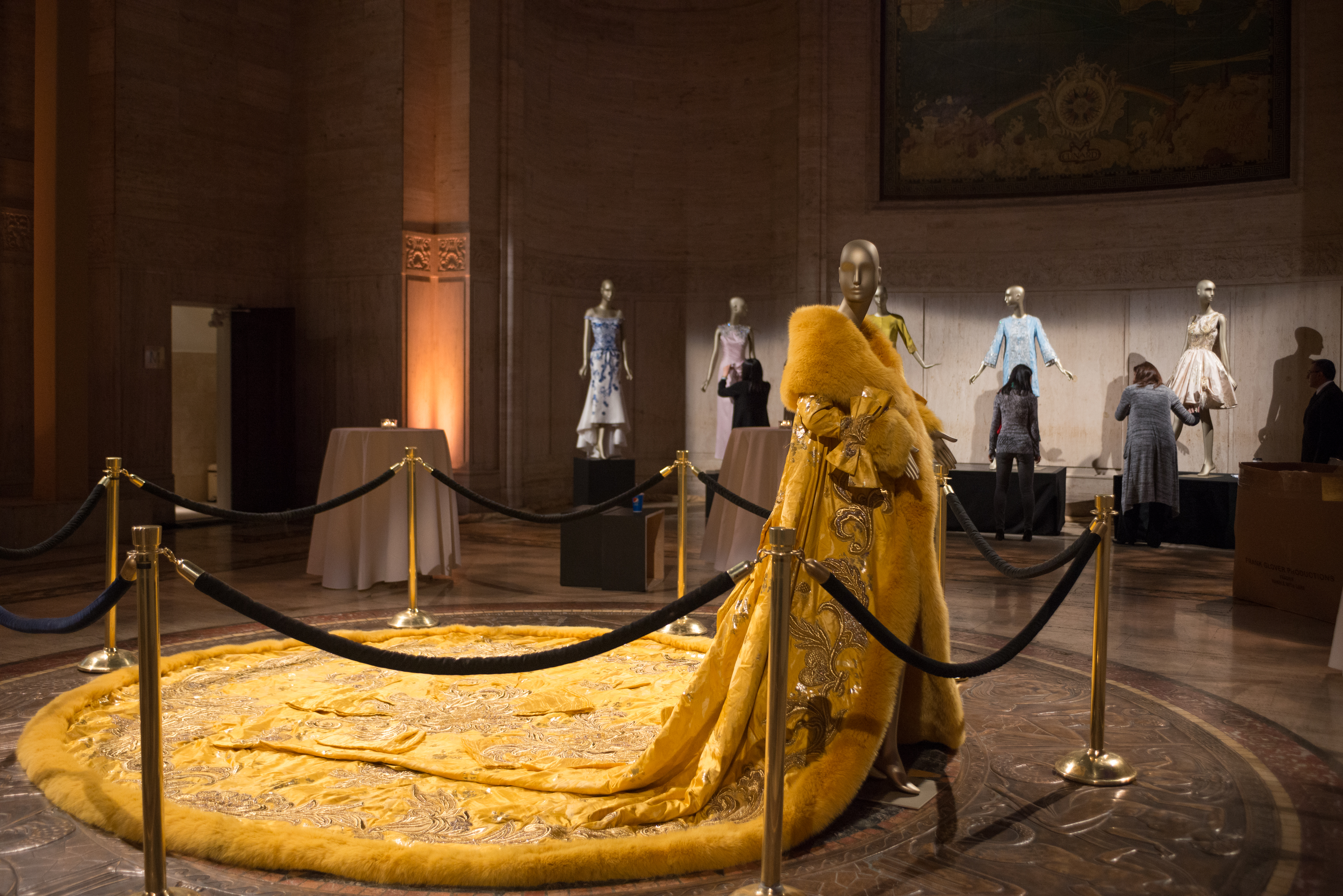The Rihanna dress on display at the Blue Cloud Gala celebrating China Institute's 90th anniversary.