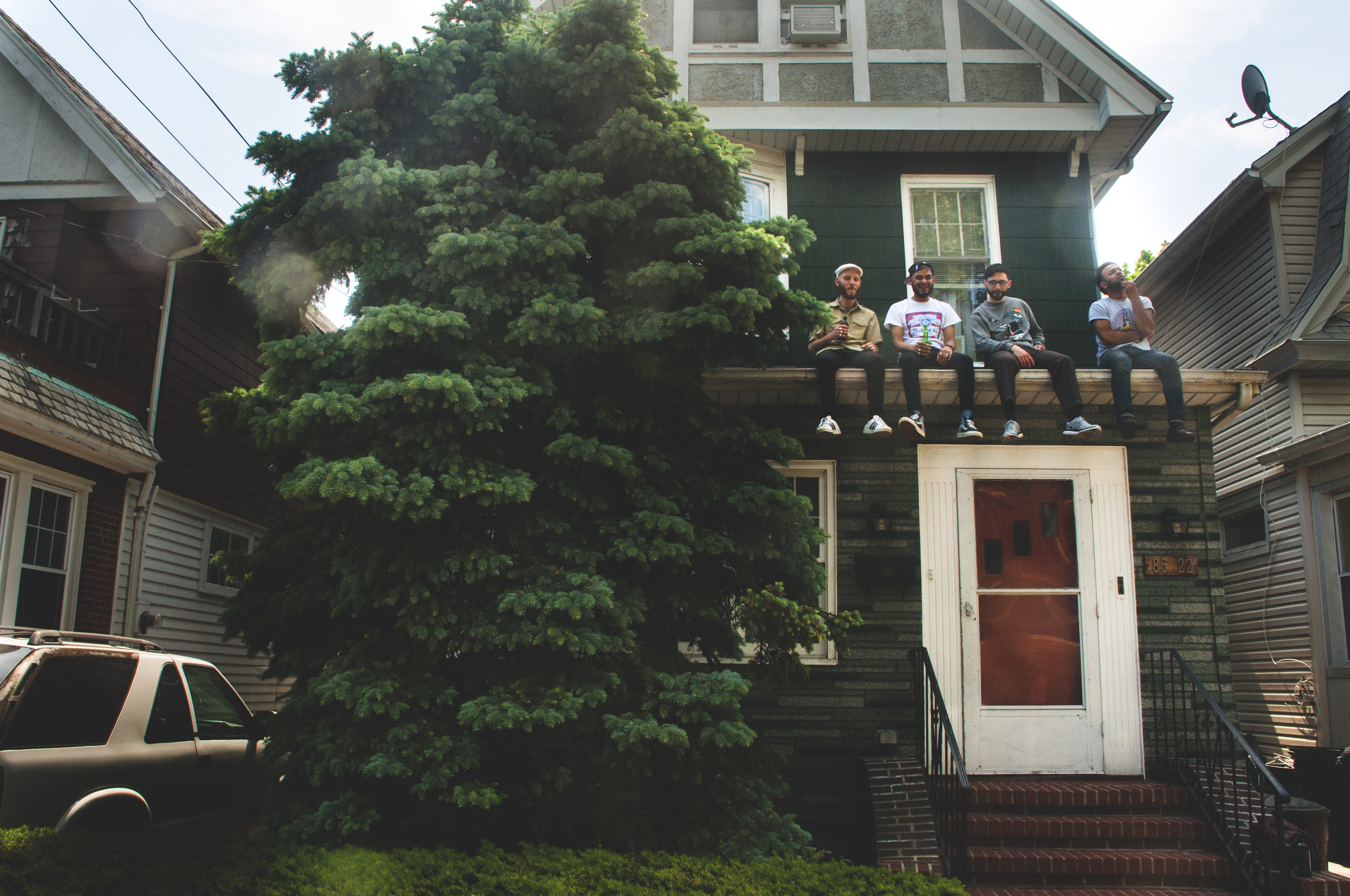 The Frightnrs at home. (L-R) Dan Klein,Chuck Patel,Richard Terrana,Preet Patel