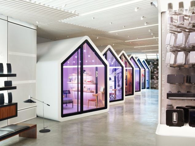 The store's six sound-proofed listening rooms allow for limitless sound