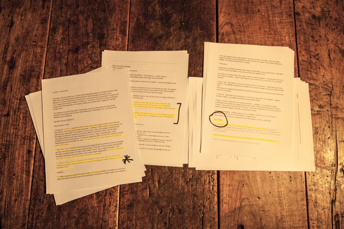 The emails describe a wide-range of Coca-Cola actions