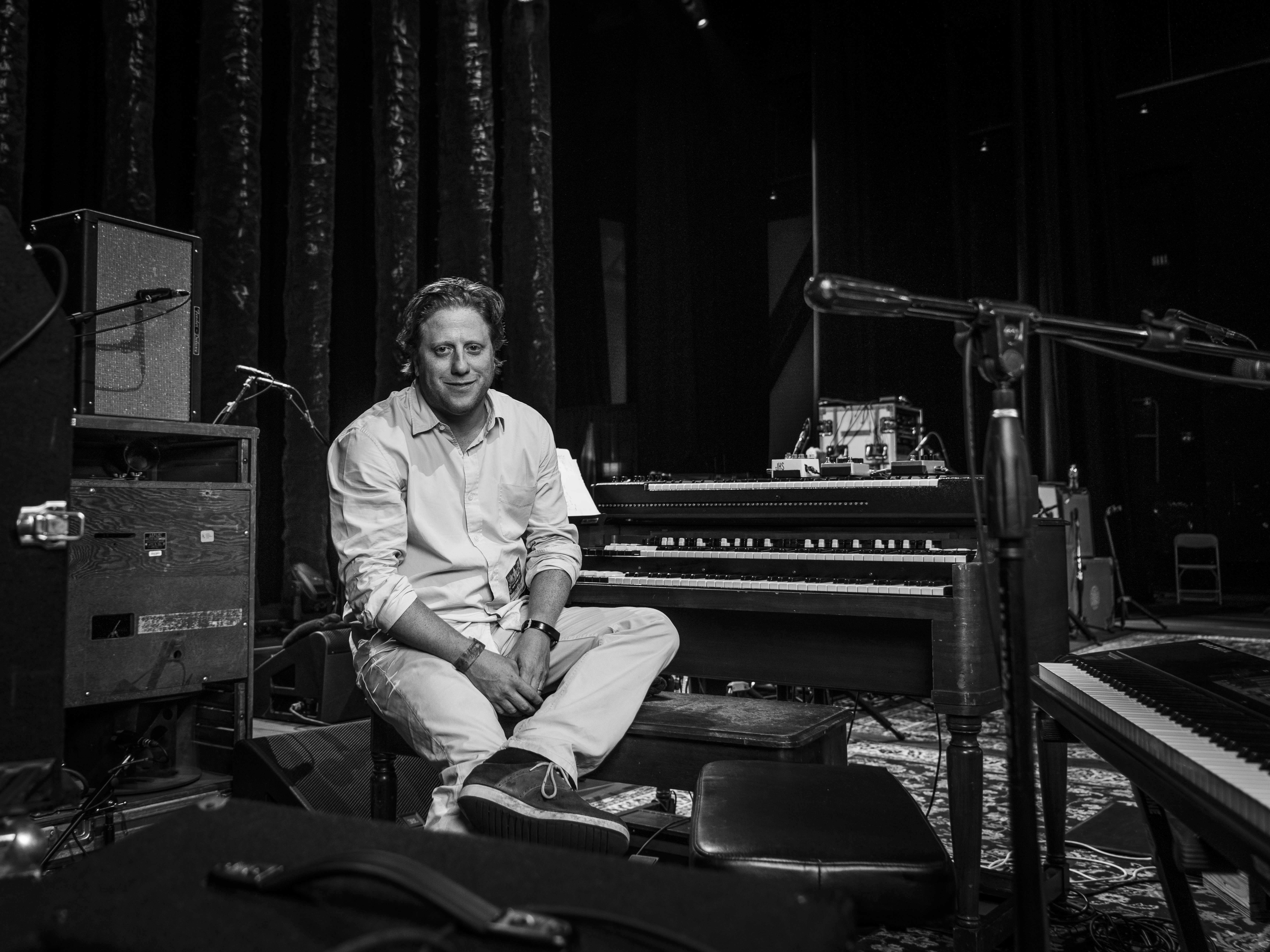 Peter Shapiro onstage at Phil Lesh's first of two Coney Island shows