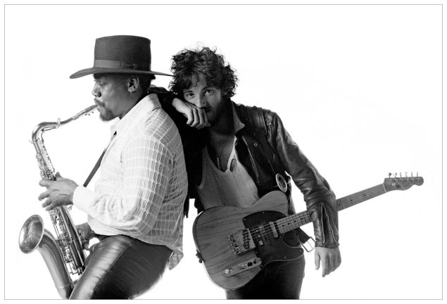 E Street Band sax player Clarence Clemons and Bruce Springsteen.