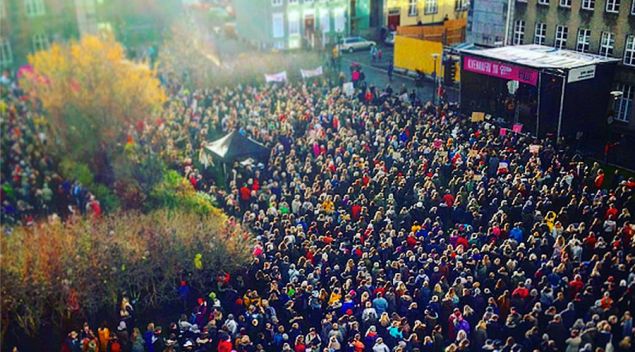 Yesterday, thousands of women in Iceland left work 30 percent early to protest the 30 percent wage gap.