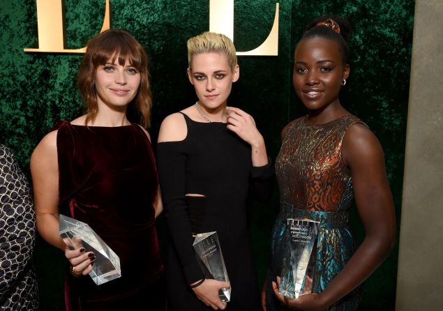 Felicity Jones, Kristen Stewart, and Lupita Nyong'o.