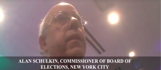 BOE Commissioner Alan Schulkin caught on video.