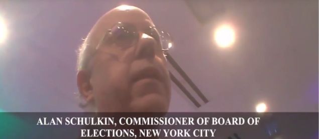 BOE Commissioner Alan Schulkin caught on video.