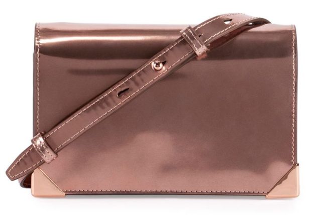 Alexander Wang, Prisma Specchio Leather Biker Purse, Rose Gold, $475
