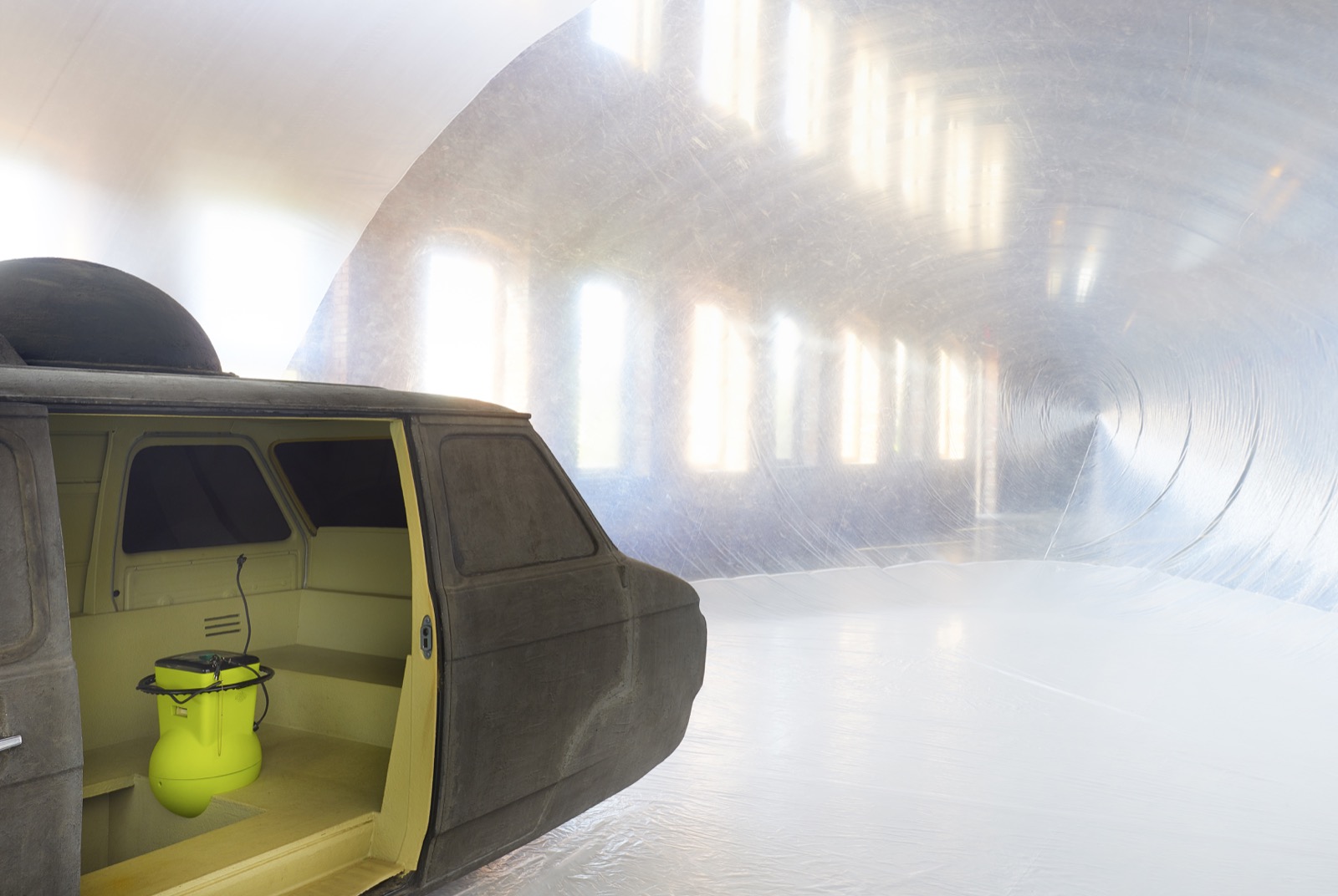 Installation view, The Present is the Form of All Life: The Time Capsules of Ant Farm and LST.